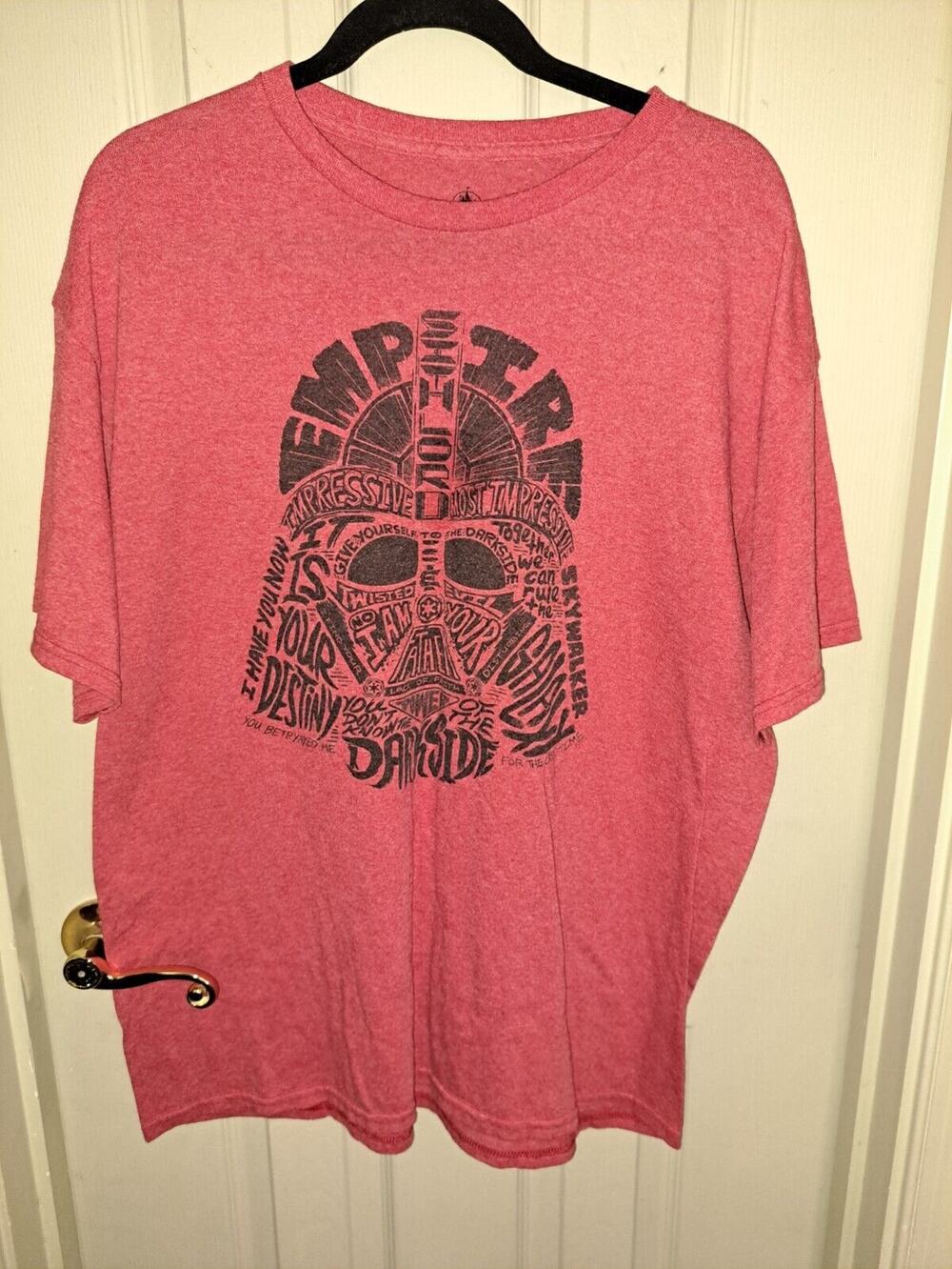 Disney Parks Unisex Star Wars Darth Vader Red Short Sleeve Tee Shirt Size XL